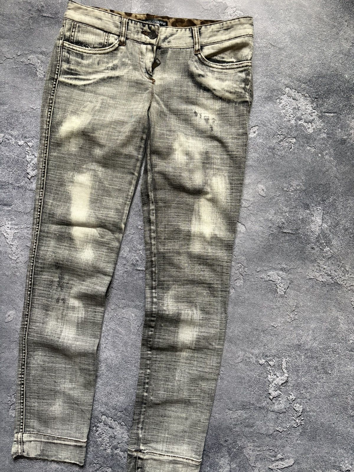Dolce & Gabbana Vintage Dolce & Gabbana Y2K Wash Distressed Denim Jeans Size 27" / US 4 / IT 40 - 4 Thumbnail
