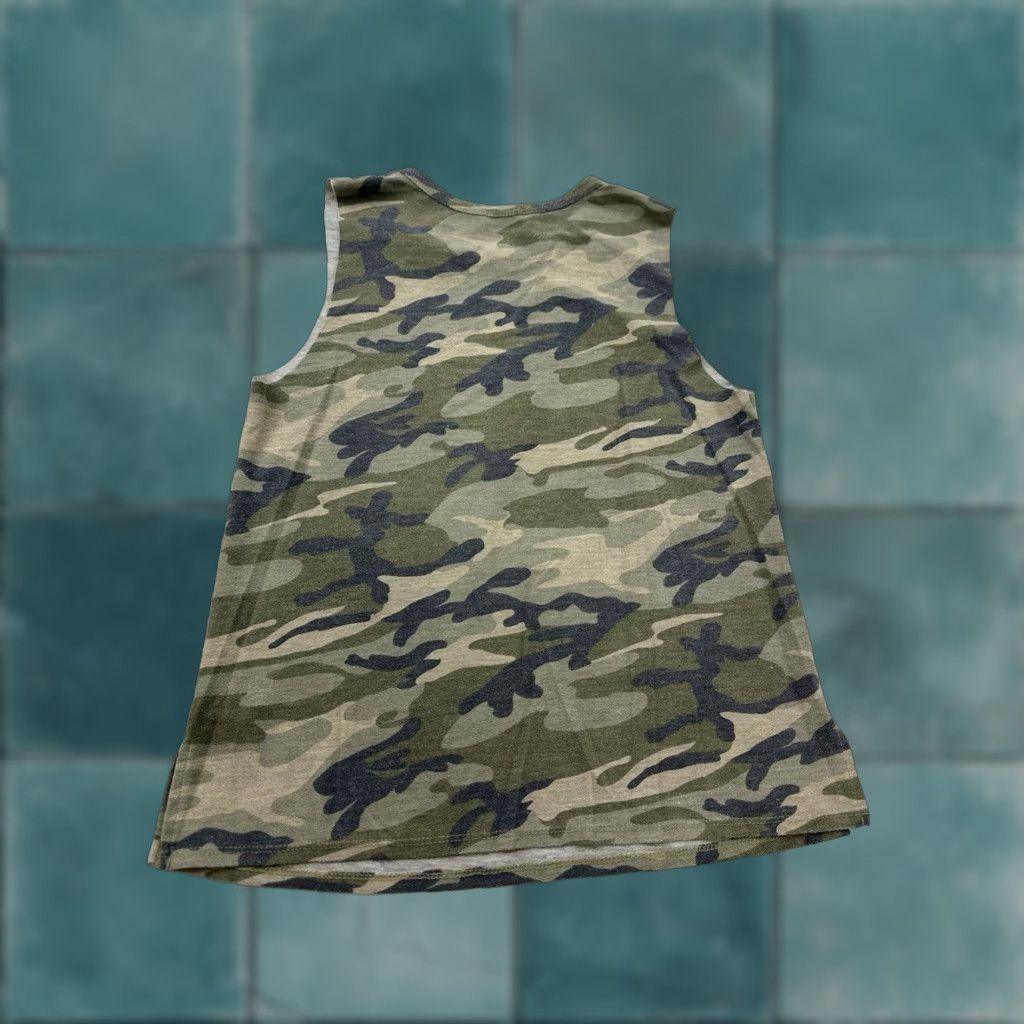 Anthropologie Anthropologie Jodifl Blouse Women M Green Sleeveless Camouflage Tank Top Shirt Size M / US 6-8 / IT 42-44 - 1 Thumbnail