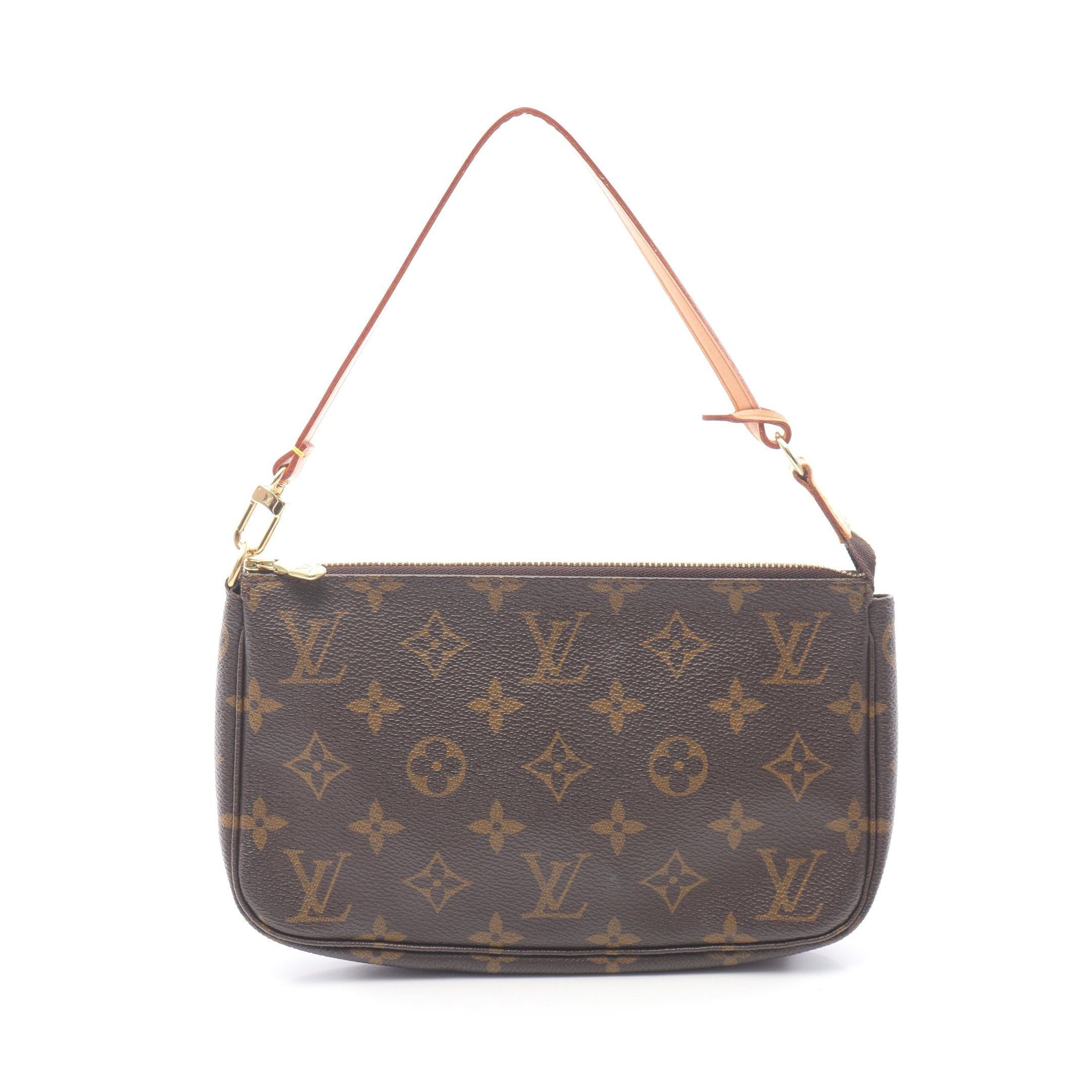 Louis Vuitton Louis Vuitton Pochette Accessoires Monogram Handbag Leather Brown Size ONE SIZE - 1 Thumbnail
