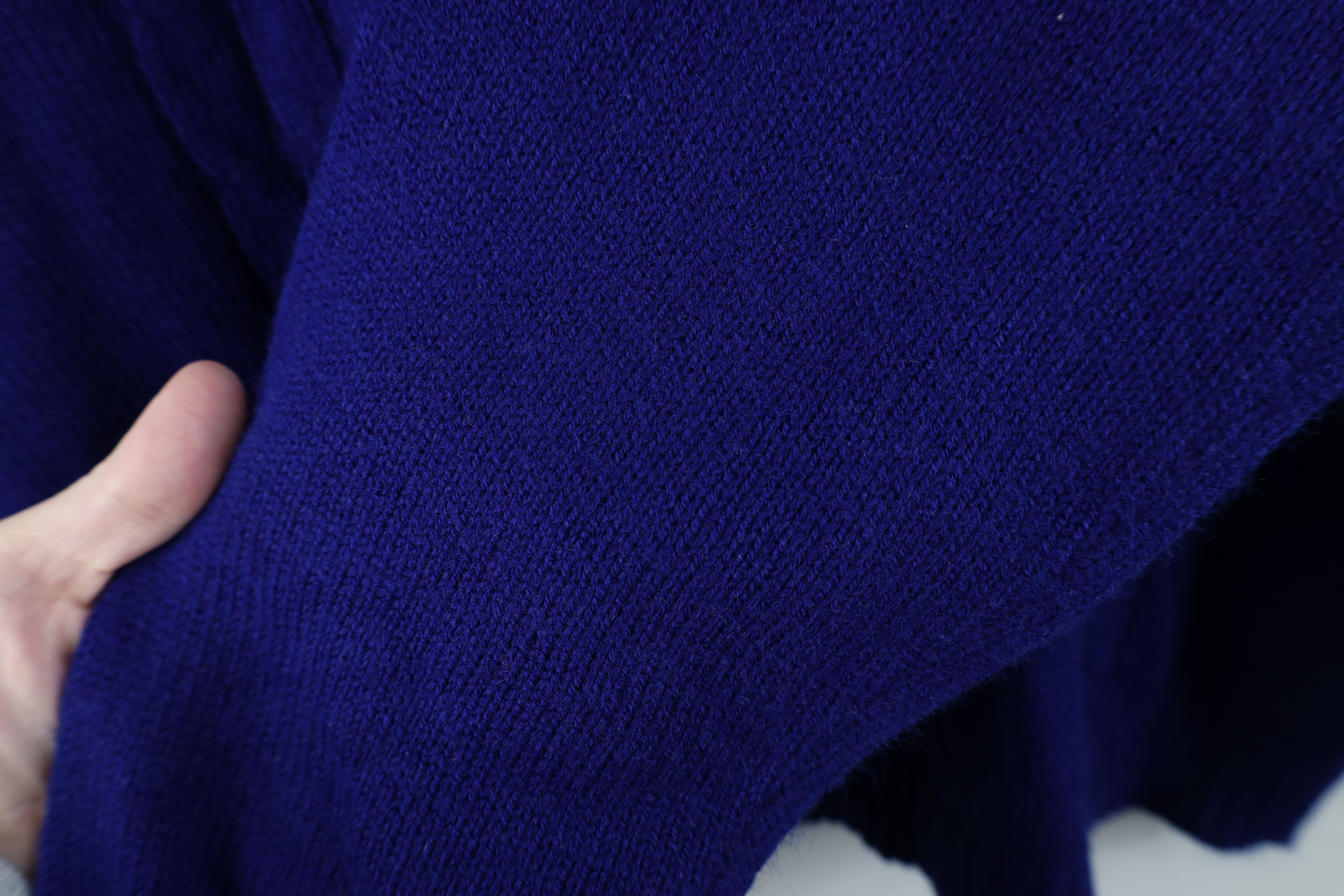 Vintage Vintage 70s Streetwear Ribbed Cable Knit V-Neck Sweater Blue Size L / US 10 / IT 46 - 7 Thumbnail