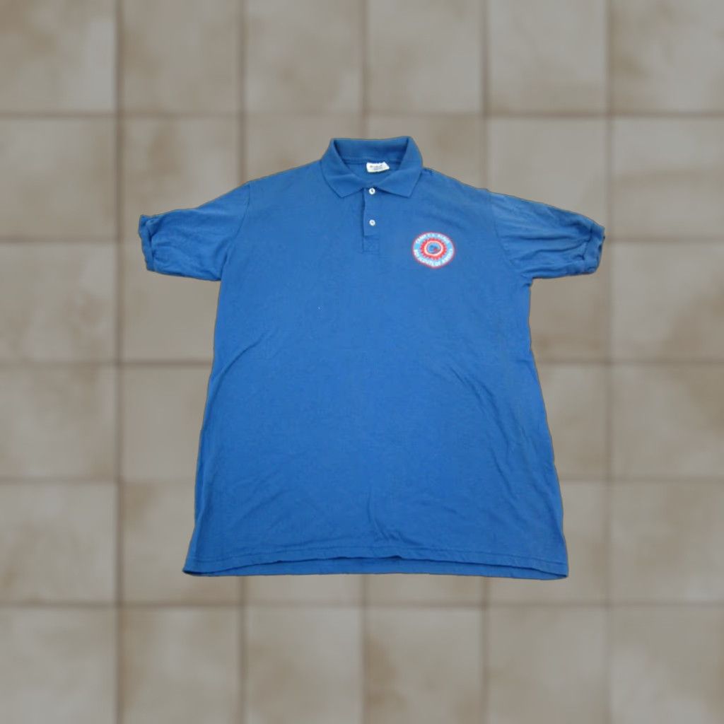 Vintage VINTAGE Boy Scouts Polo Shirt Mens XL Blue Stedman Made in USA Size US XL / EU 56 / 4 - 1 Thumbnail
