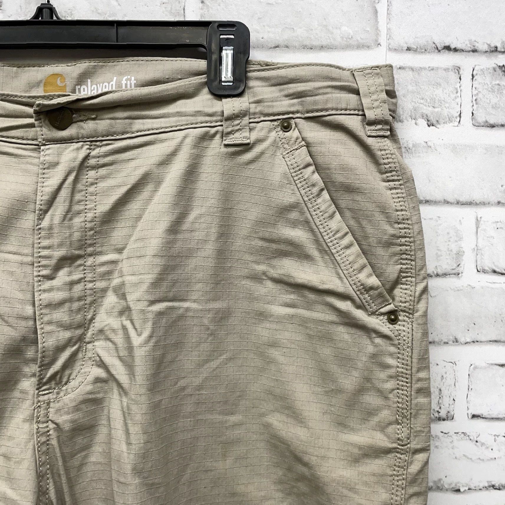 Carhartt Carhartt Relaxed Fit 100% Cotton Casual Shorts Mens Size 40 Beige Cargo Size US 40 / EU 56 - 2 Thumbnail