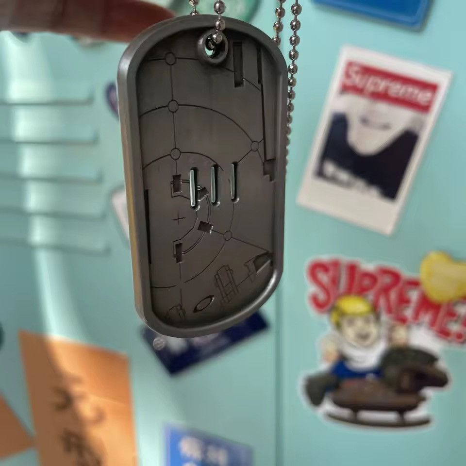 Oakley Oakley pendant necklace central logo military tag steel Size ONE SIZE - 6 Thumbnail