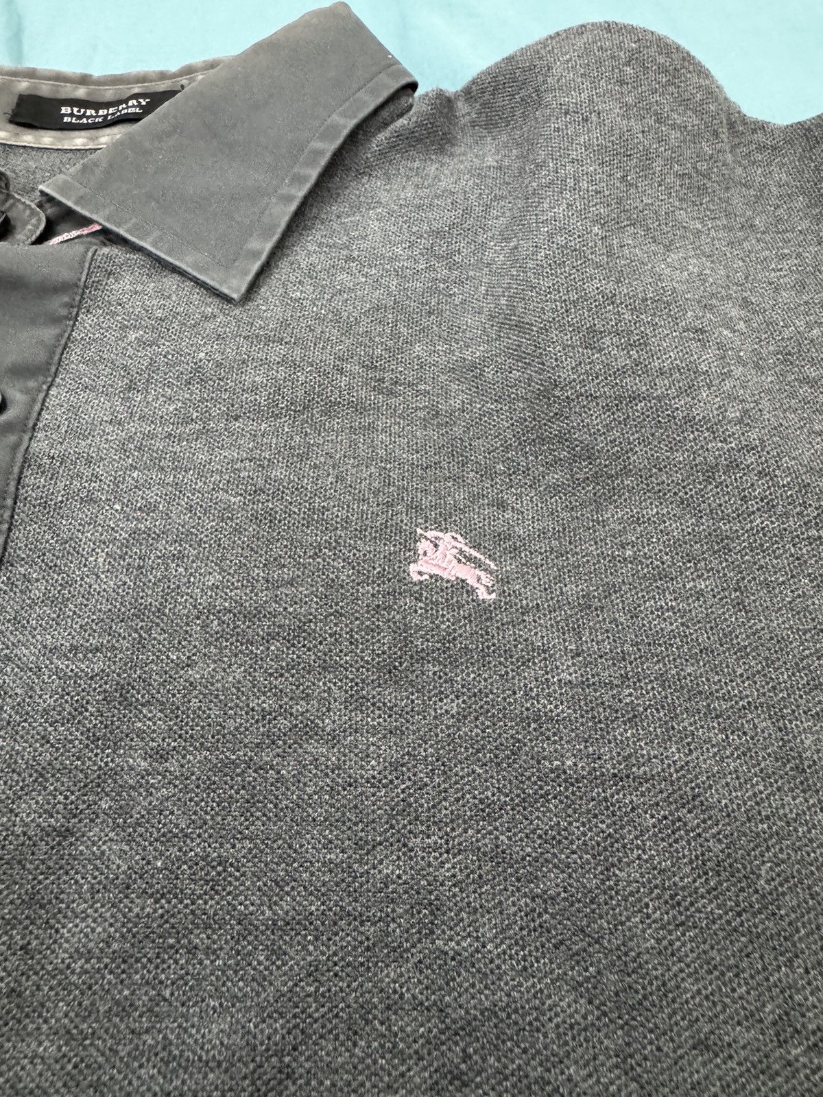 Black Label × Burberry × Vintage Burberry Black Label Coller T-Shirt Size US M / EU 48-50 / 2 - 1 Thumbnail