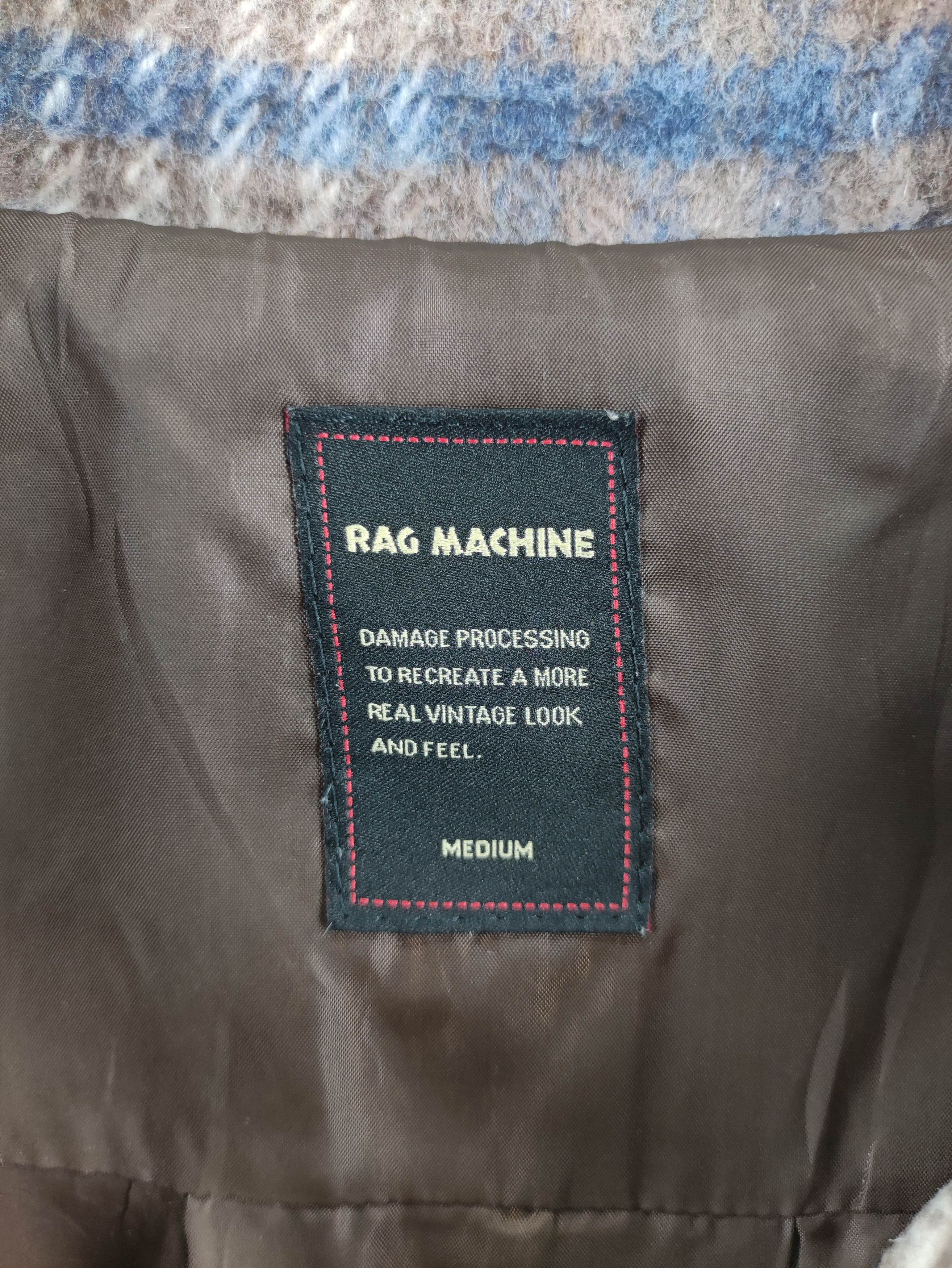 Japanese Brand Vintage Rag Machine Shadow Plaid Wool Jacket Button Up Size M / US 6-8 / IT 42-44 - 2 Thumbnail