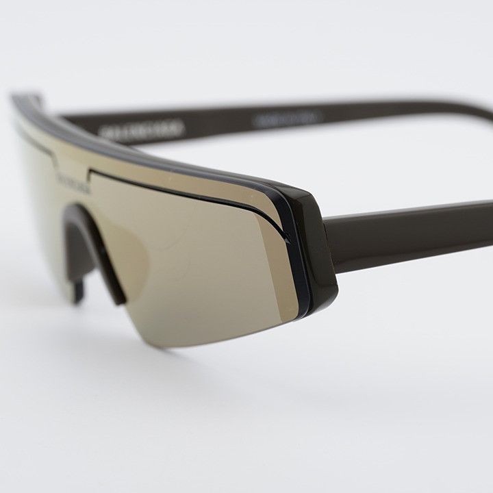 Balenciaga Balenciaga BB0003S 012 Sunglasses Brown Shield Frame Size ONE SIZE - 8 Thumbnail