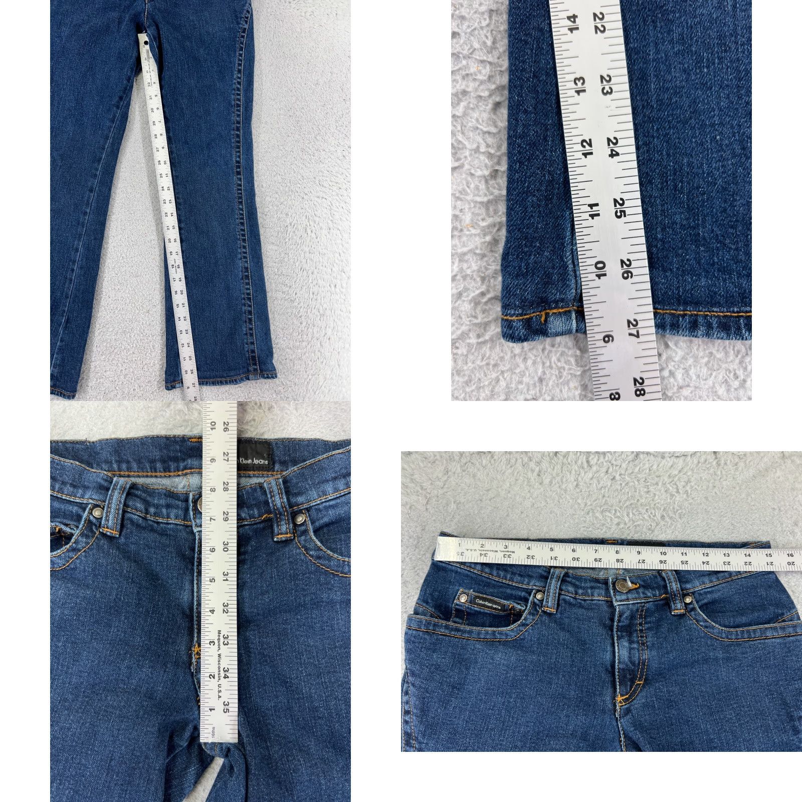Calvin Klein Calvin Klein Jeans Womens Bootcut Blue Denim 30 28x27 Regular Stretch Comfortable Size 30" / US 8 / IT 44 - 8 Thumbnail