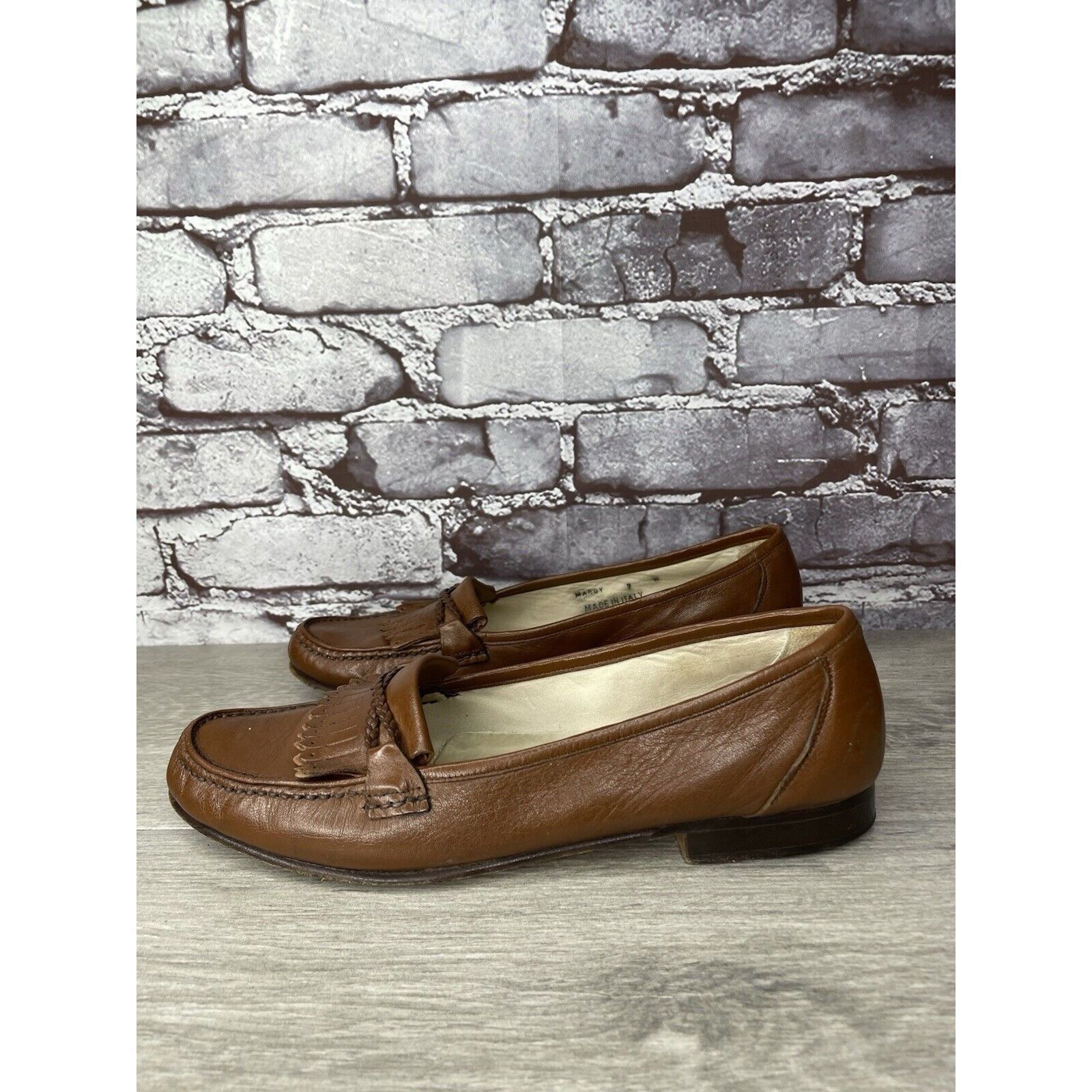 Bally Bally Margy Brown Leather Kiltie Braided Slip On Loafers Sho Size US 9 / IT 39 - 6 Thumbnail