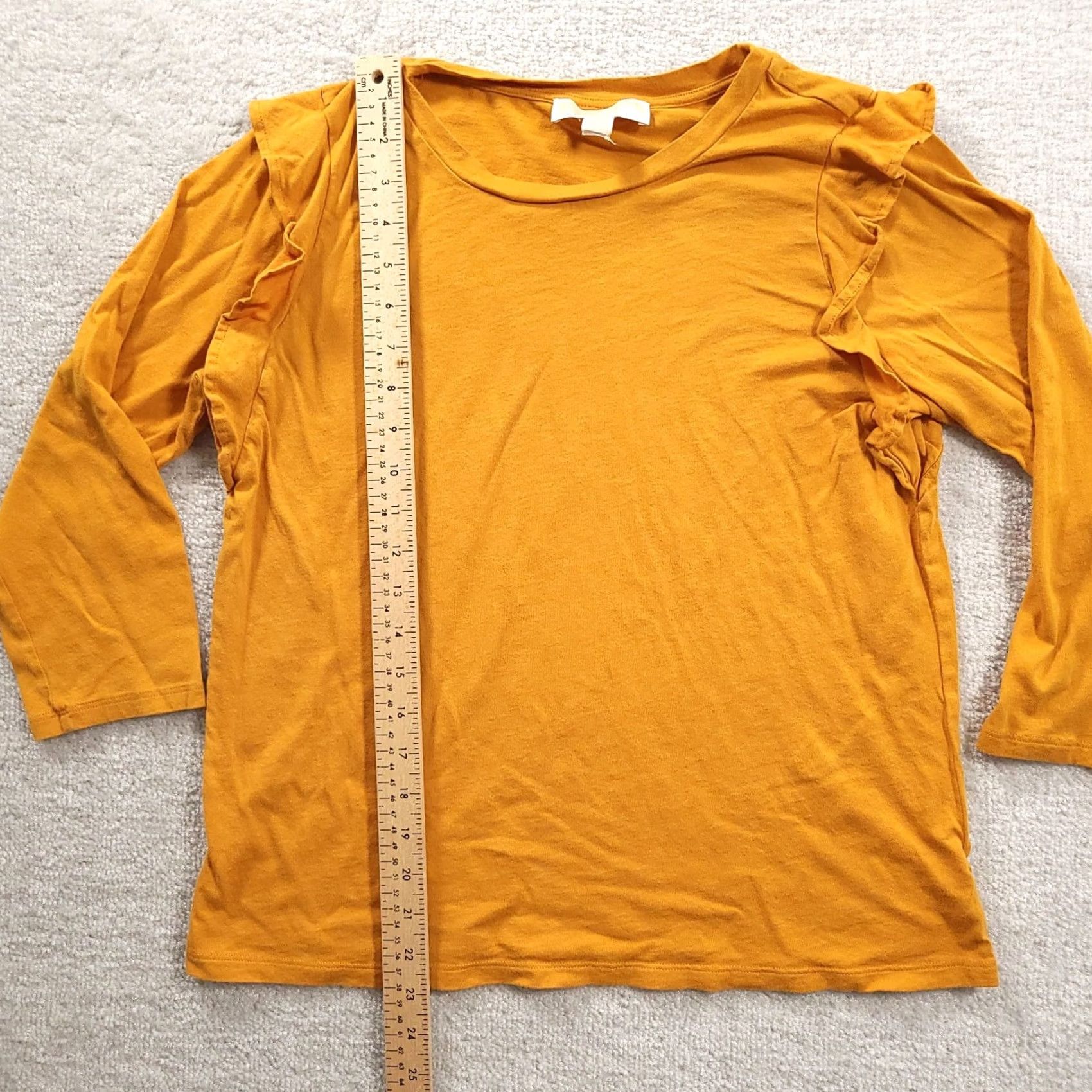 Michael Kors Michael Kors Blouse Top Large Yellow Ruffled Vintage Size L / US 10 / IT 46 - 5 Thumbnail