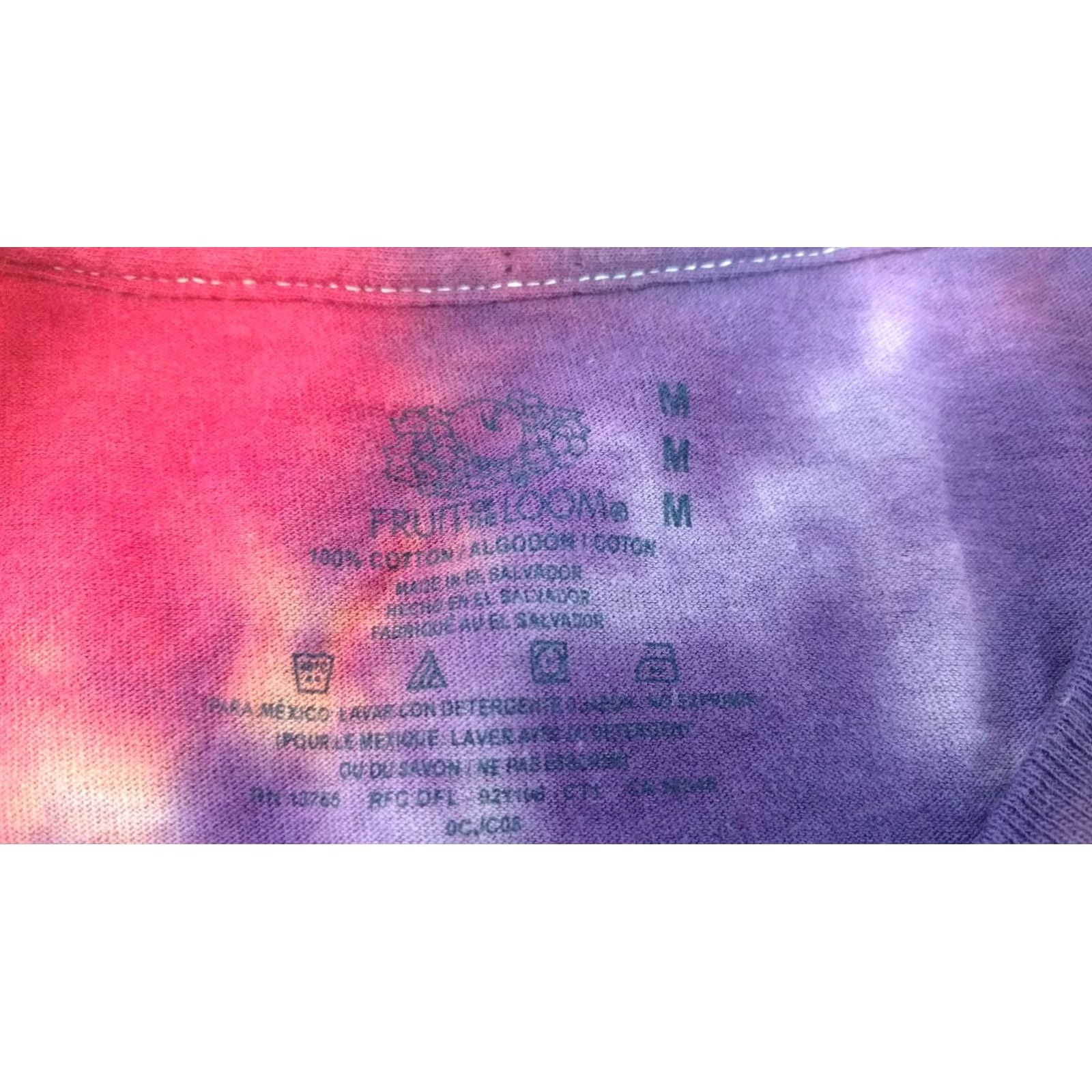 Fruit Of The Loom Fruit Of The Loom Colorful Tie Die T Shirt Hippie Cotton Unisex Sz Medium M Multicolor Tie Dye Casual Shirts Womens/Mens Size M / US 6-8 / IT 42-44 - 7 Thumbnail