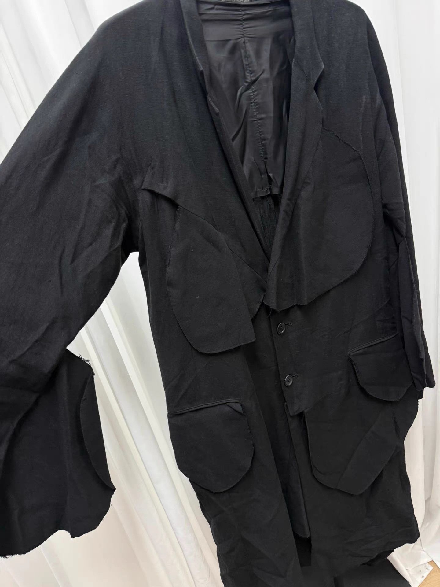 Yohji Yamamoto Yohji Yamamoto Circular Patchwork Linen Coat K20 Size US XL / EU 56 / 4 - 4 Thumbnail