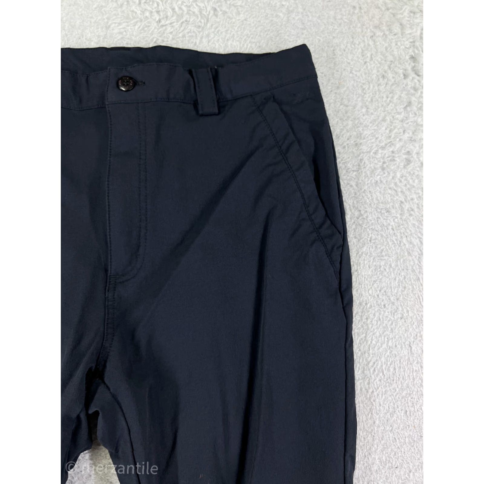 Vintage ZYIA Active Pants Mens Small Blue Skinny Tapered Zipper Pocket Cargo Golf Size US 29 - 4 Thumbnail