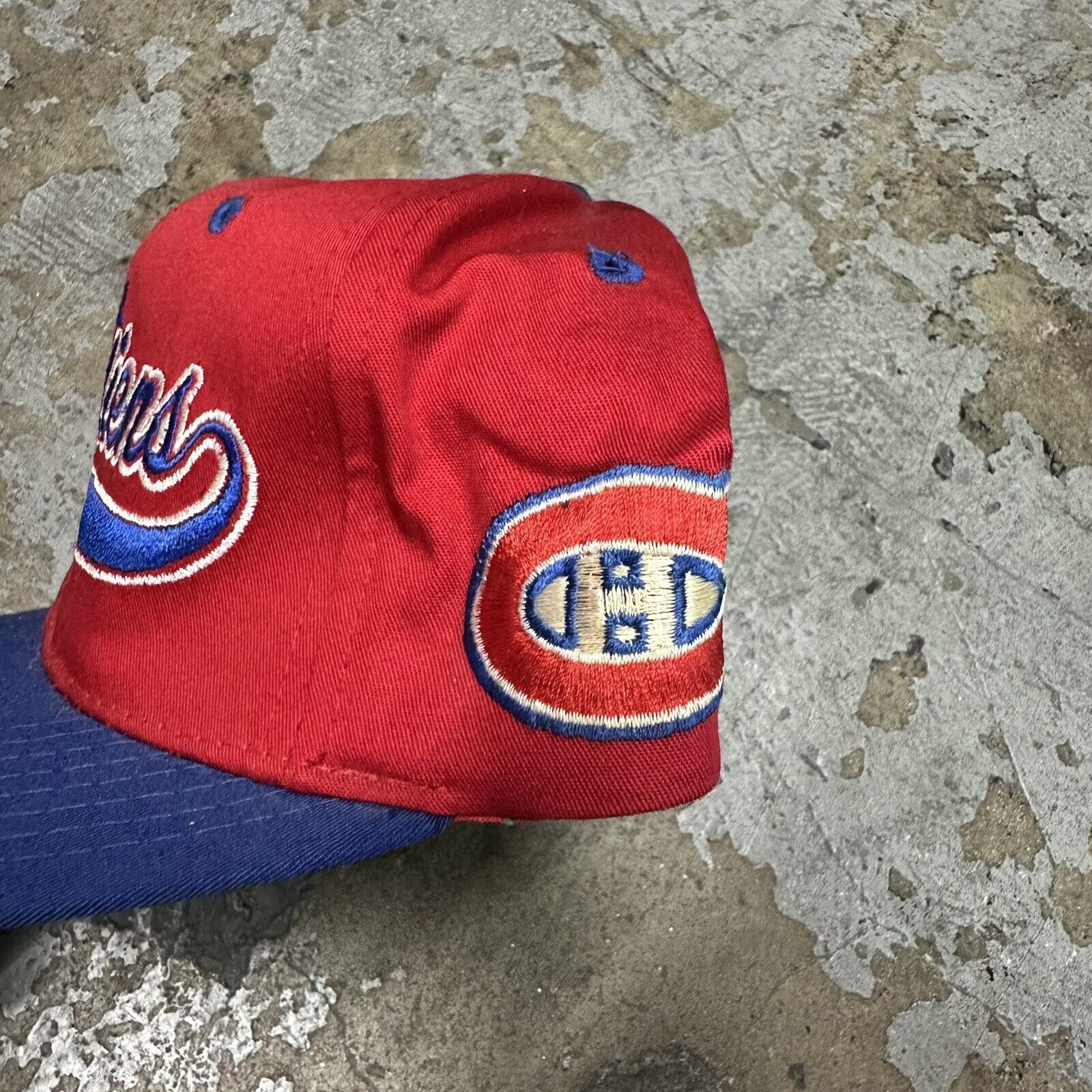 NHL × Starter × Vintage Vintage Starter Montreal Canadiens Script Snapback Hat Size ONE SIZE - 2 Thumbnail