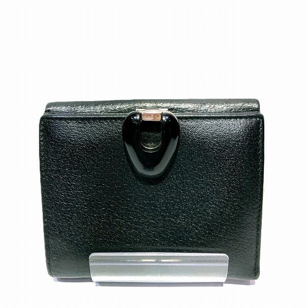 Gucci Gucci Gucci Leather Bifold Wallet Black Leather Short Wallet 03521331896 in Fair Condition Size ONE SIZE - 1 Thumbnail