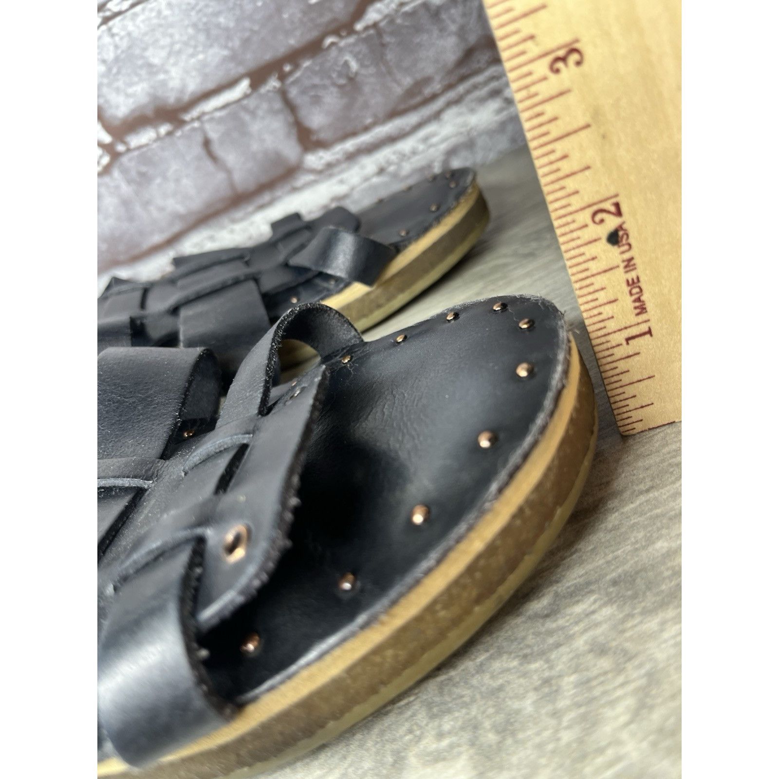 Free People Free People Marianne Black Leather Platform Gladiator Strapp Size US 10.5 / IT 40.5 - 5 Thumbnail