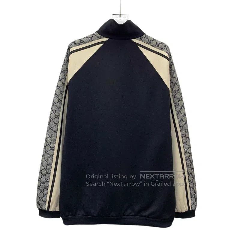 Gucci Gucci Black striped side logo stand-up collar zipper long- Size US M / EU 48-50 / 2 - 2 Thumbnail