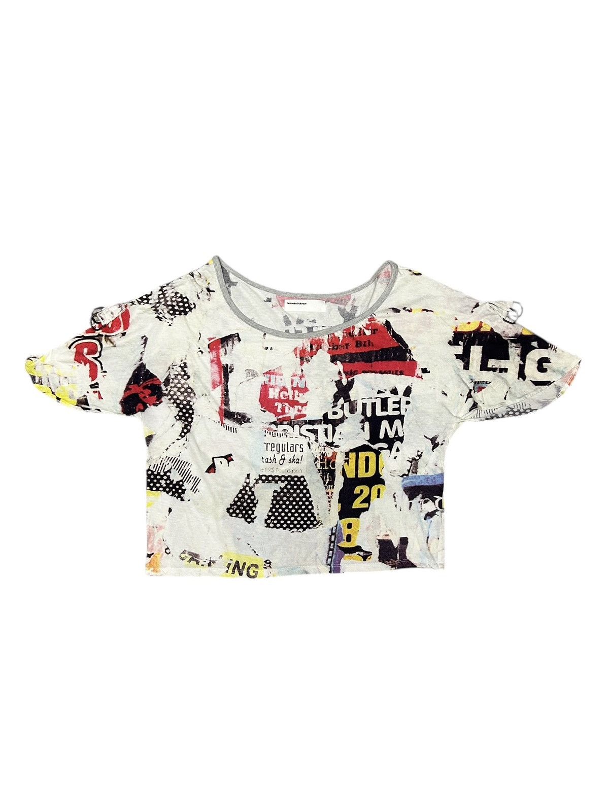 トップス hussein chalayan ss03 docking shirts Hussein Chalayan S/S 03 Wall Print Deconstructed Top | Grailed