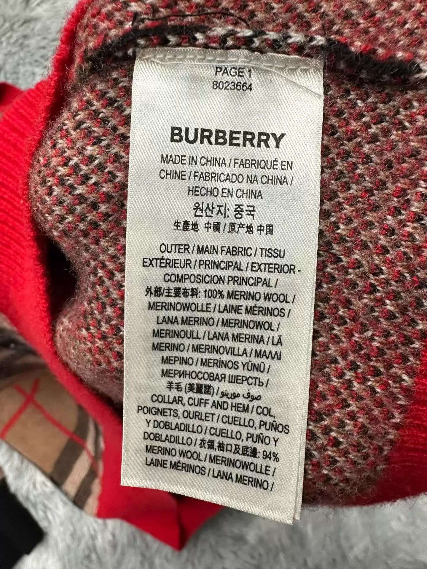 Burberry Burberry Colorblock Check Wool Sweater L Worn 1x Size US L / EU 52-54 / 3 - 2 Thumbnail