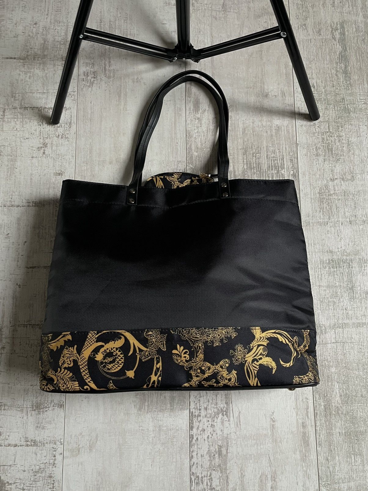 Versace Versace Parfums Weekender Tote Bag Black/Gold RARE Size ONE SIZE - 3 Thumbnail