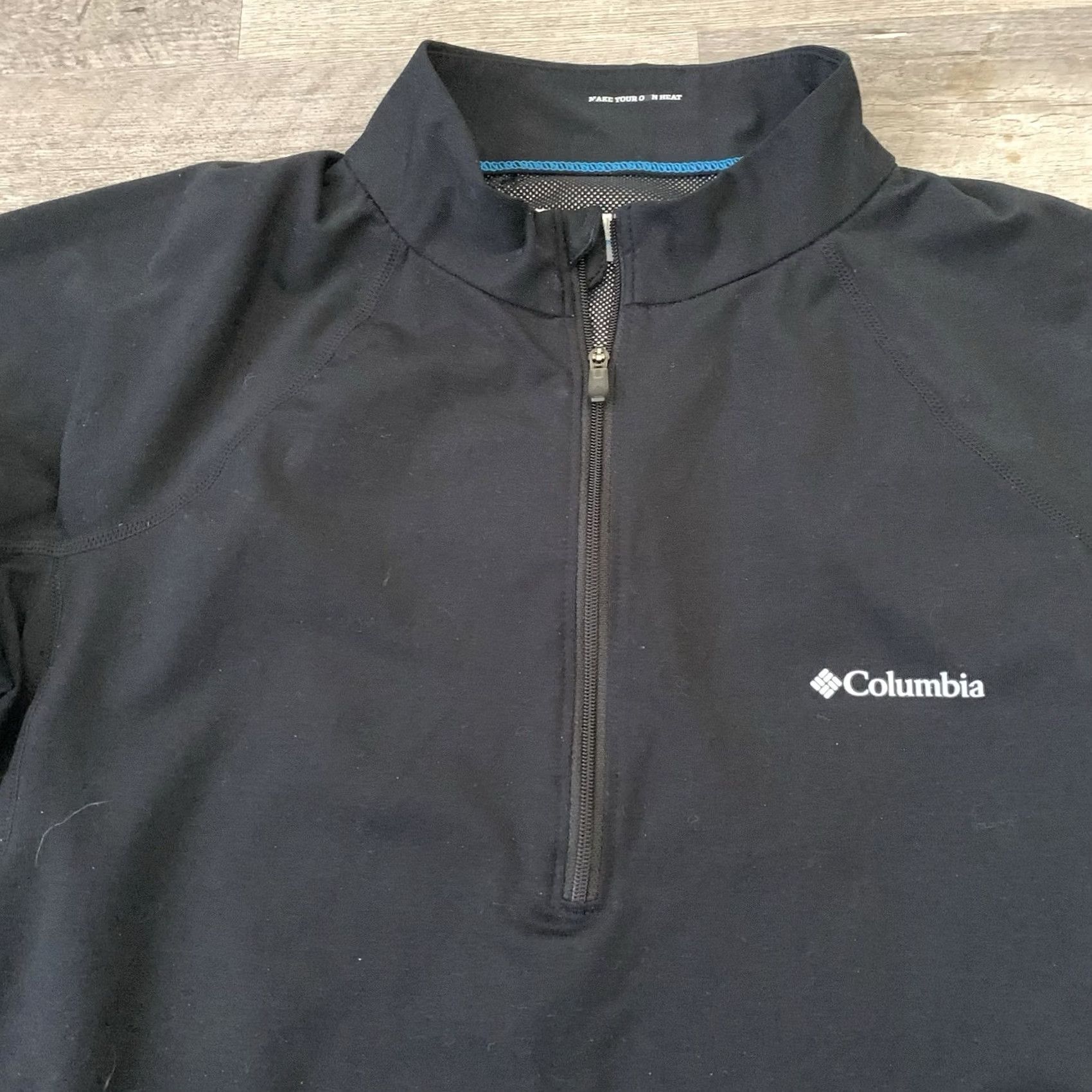 Vintage Columbia 1/4 Zip Pullover Womens Large Black Omni-Heat Shirt Light Thumbholes Activewear Hiking Running Walking Size L / US 10 / IT 46 - 3 Thumbnail