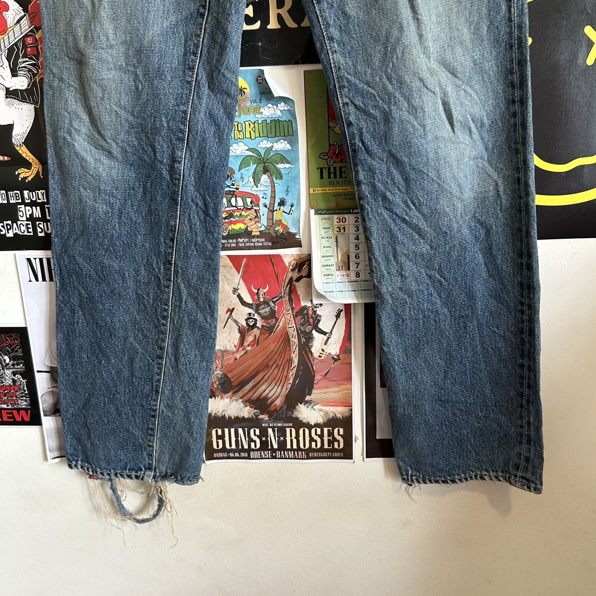 Vintage Vintage Iron HR Market Selvedge Distressed Denim Size US 30 / EU 46 - 3 Thumbnail