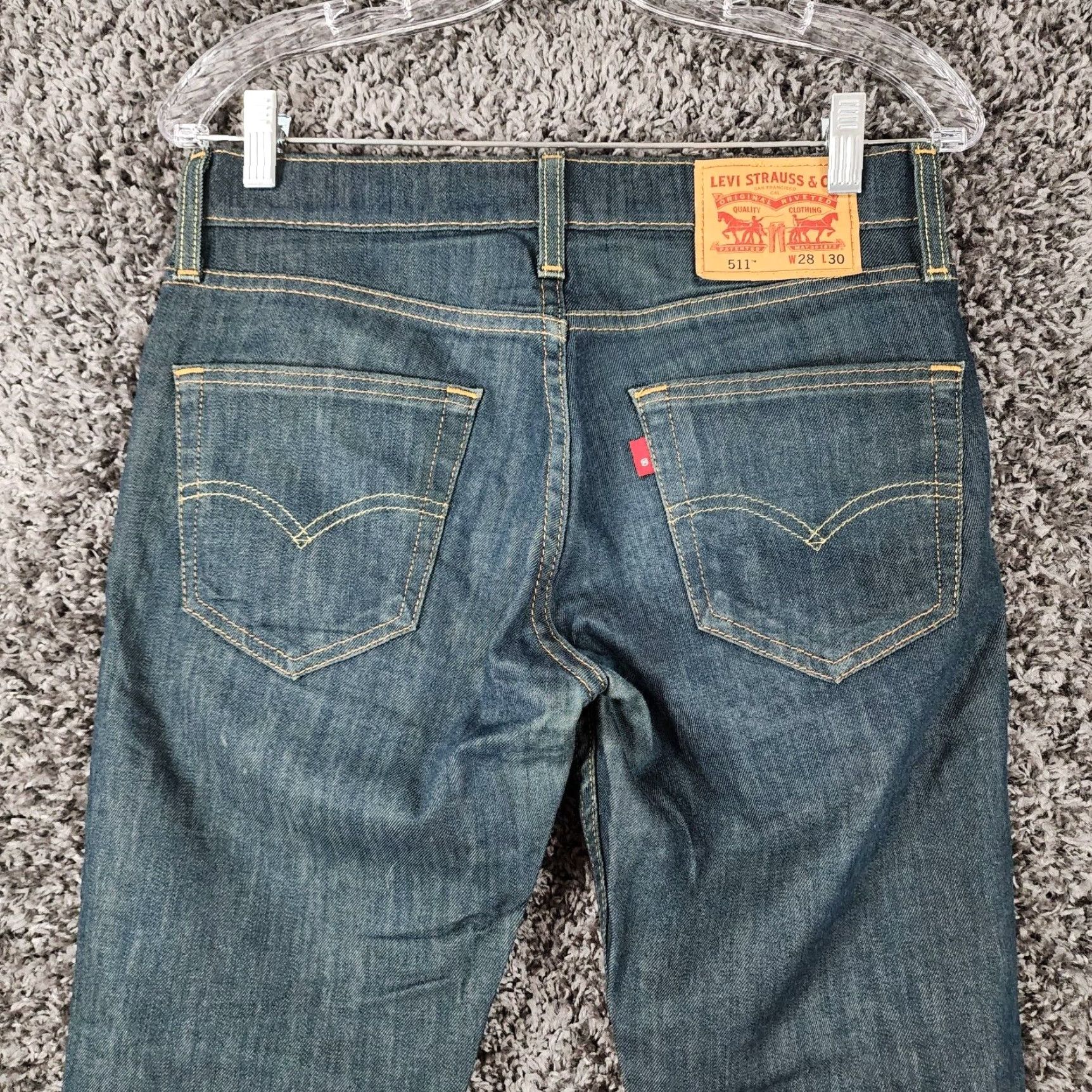 Levi's VINTAGE? No. Use: Levi's 511 Jeans Straight Men 30x30 Blue 30 Inseam Mens - Levi's 511 Straight Leg Jeans, Size 30, Blue, Men Size US 30 / EU 46 - 6 Thumbnail