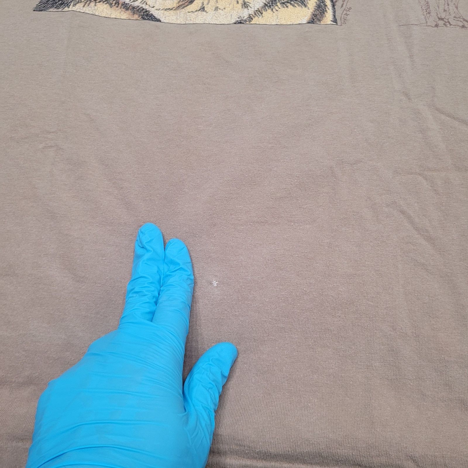 Vintage VTG 90s Wolf Nature Tee XL Boxy Fit Single Stitch USA Brown Size US XL / EU 56 / 4 - 3 Thumbnail