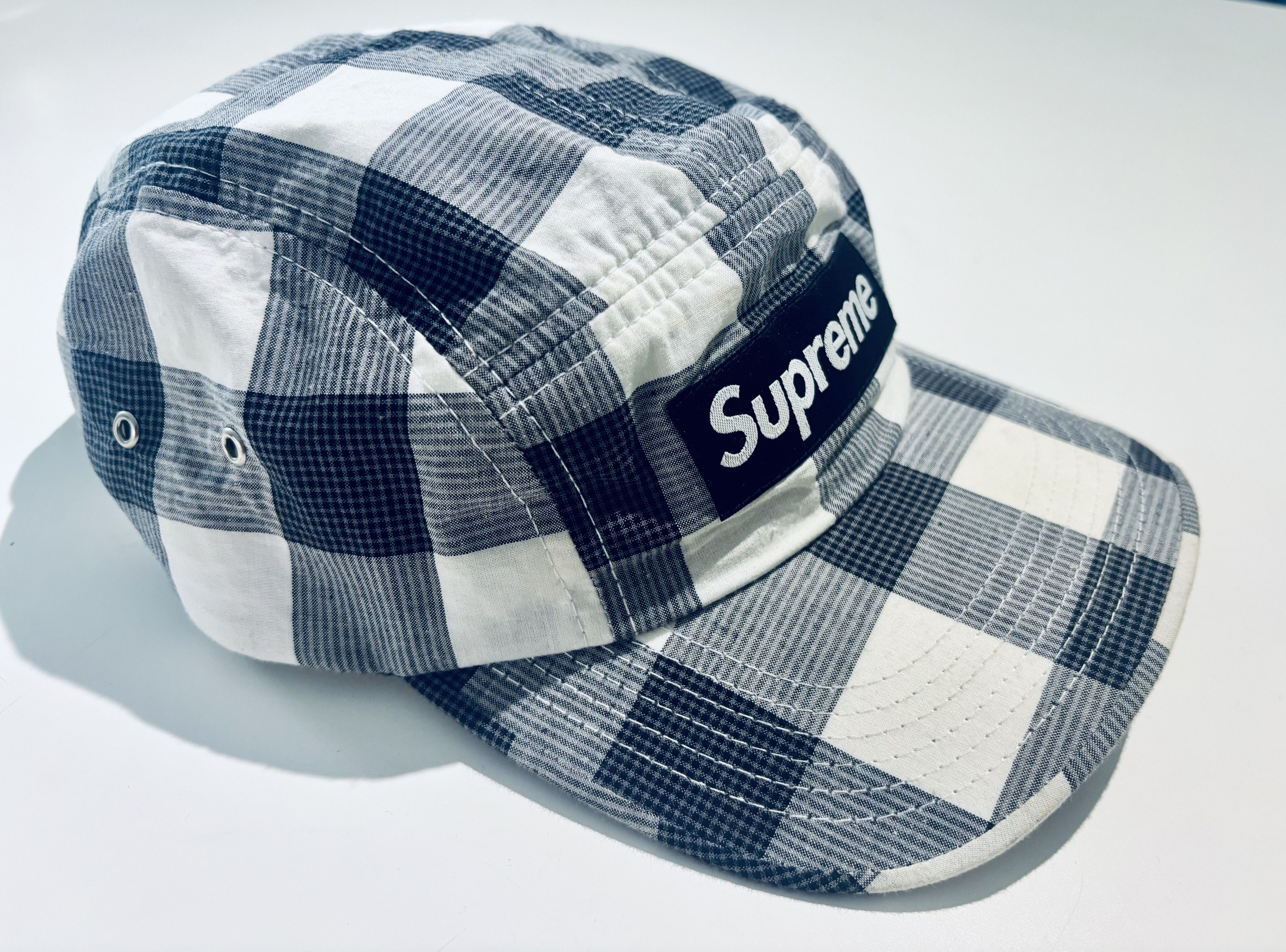 Supreme Supreme Black & White Gingham 5-Panel Cap – Mid-2000s Size ONE SIZE - 2 Thumbnail
