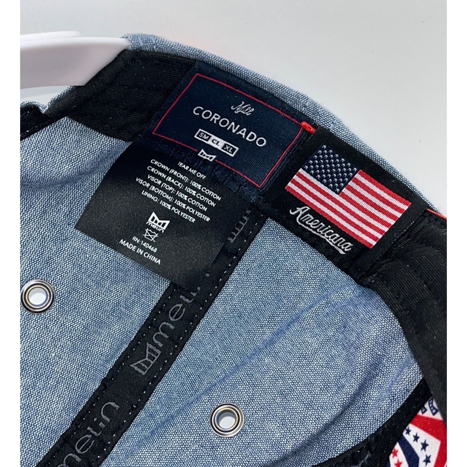 melin Melin Coronado Brick Mill “United” Chambray Classic Hat 58cm Size ONE SIZE - 11 Thumbnail