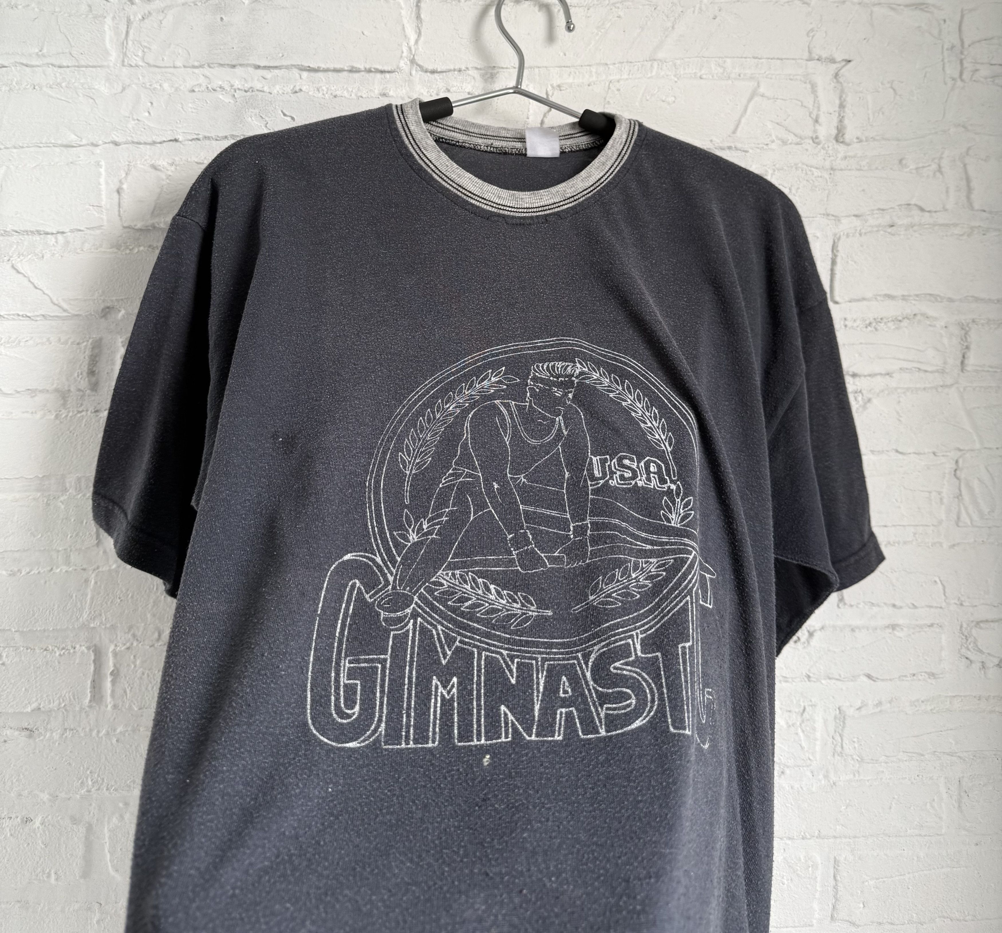 Vintage Vintage 80s USA Gymnastics olympic games t-shirt Size US L / EU 52-54 / 3 - 2 Thumbnail