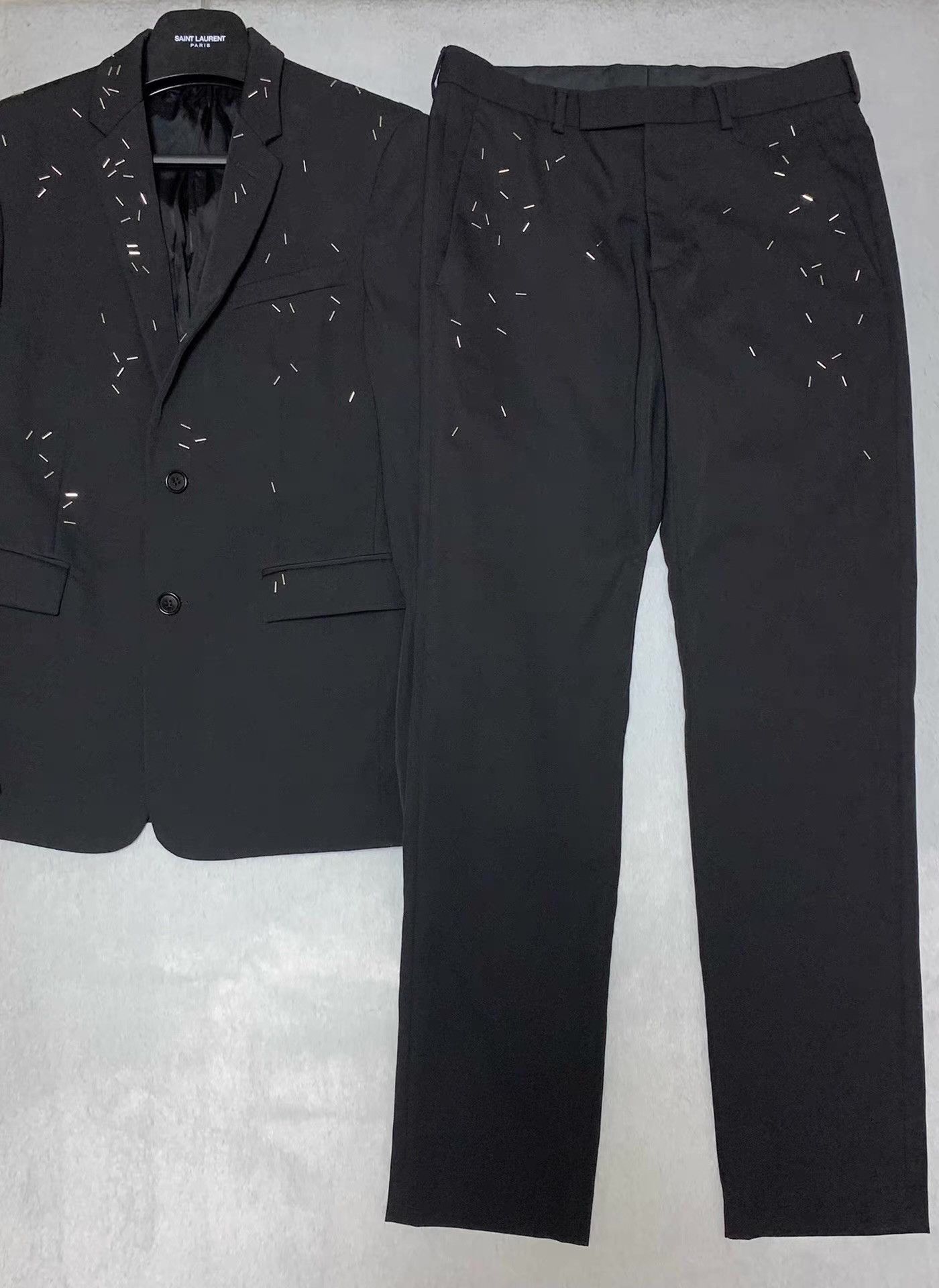 Dior Dior Homme 17SS Runway Collection Staple Detail Suit Q12 Size 44R - 4 Thumbnail