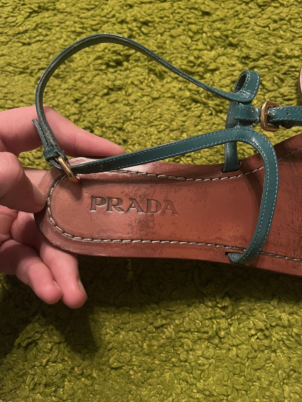 Prada Prada 2000s archive vintage sandals flats Size US 8 / IT 38 - 3 Thumbnail