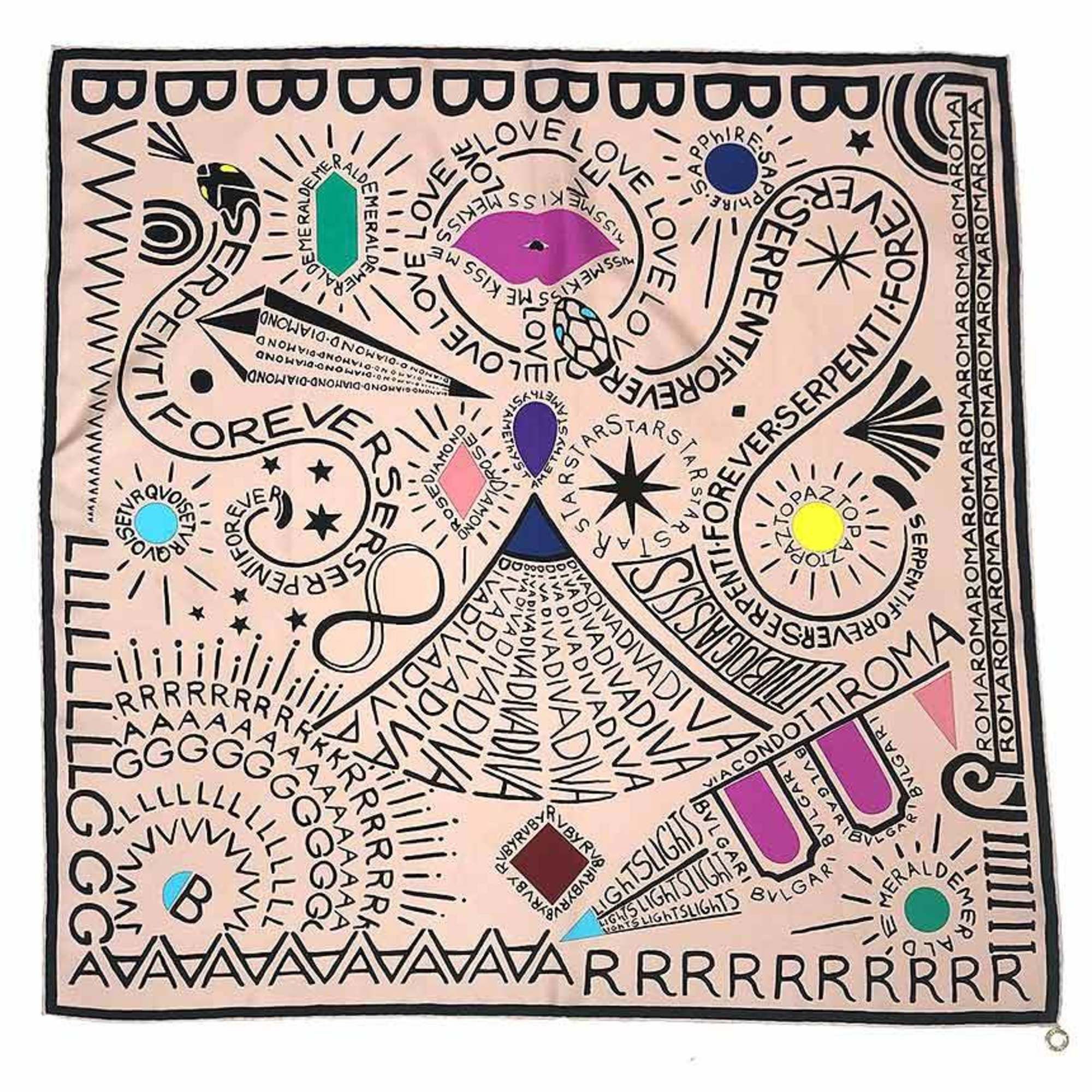 Bvlgari BVLGARI Heritage Collection Silk Scarf/Muffler BB 243461 Size ONE SIZE - 1 Thumbnail