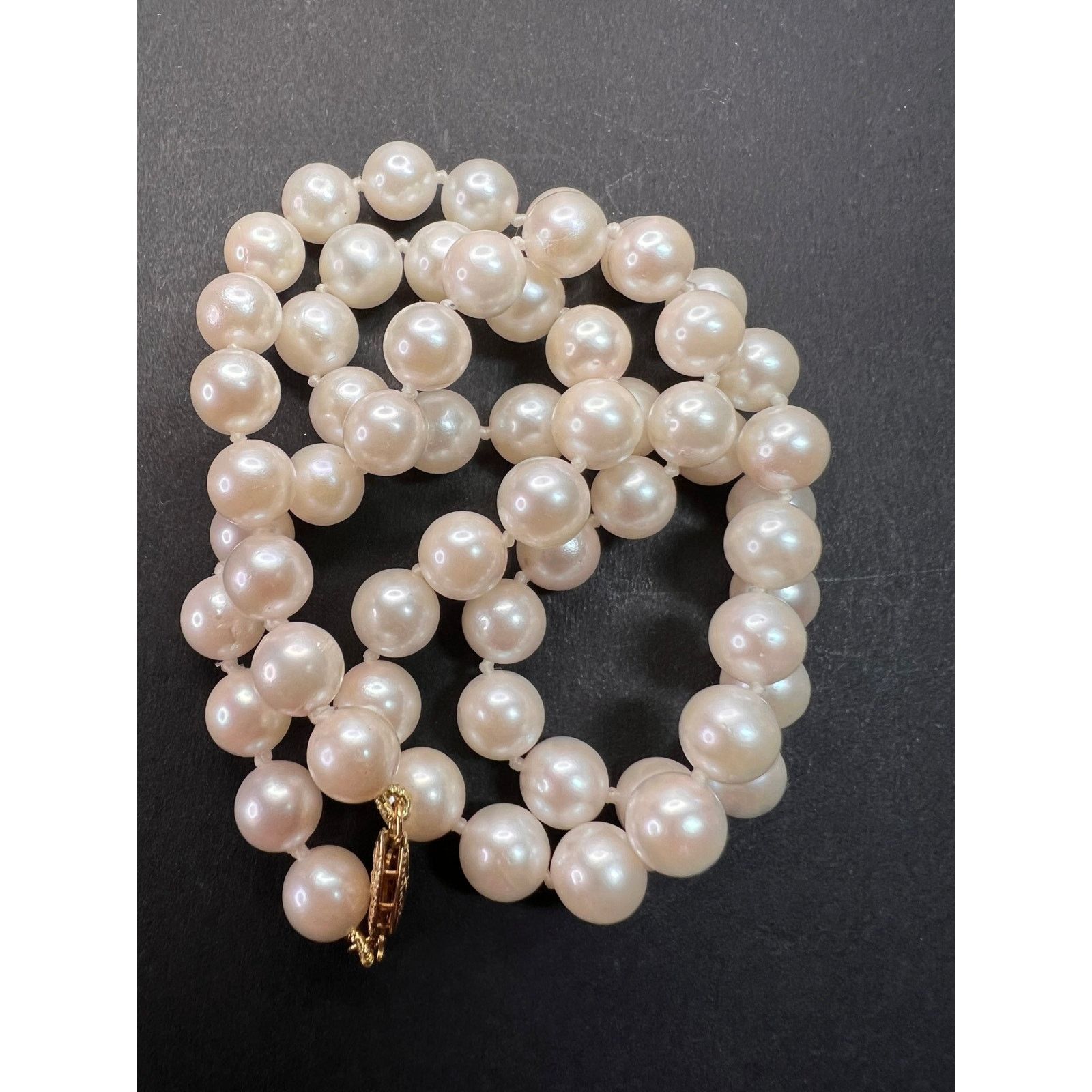 Other 7mm cultured pearl 18 inch necklace with 14k gold clasp Size ONE SIZE - 5 Thumbnail