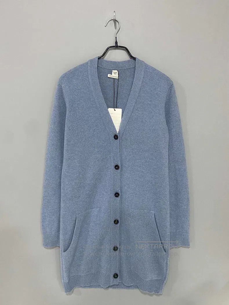 Hermes Hermes Light blue mid-length cashmere cardigan Size XS / US 0-2 / IT 36-38 - 2 Thumbnail