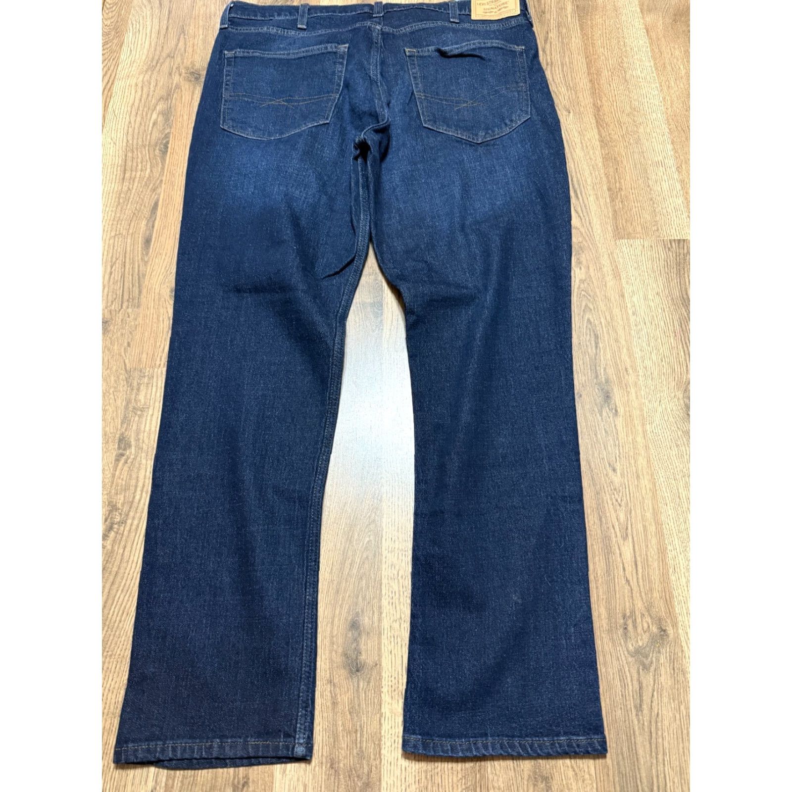 Levi's Levi's Signature Jeans Men's 38x30 Blue Denim Slim Fit 40" Length Size US 36 / EU 52 - 2 Thumbnail
