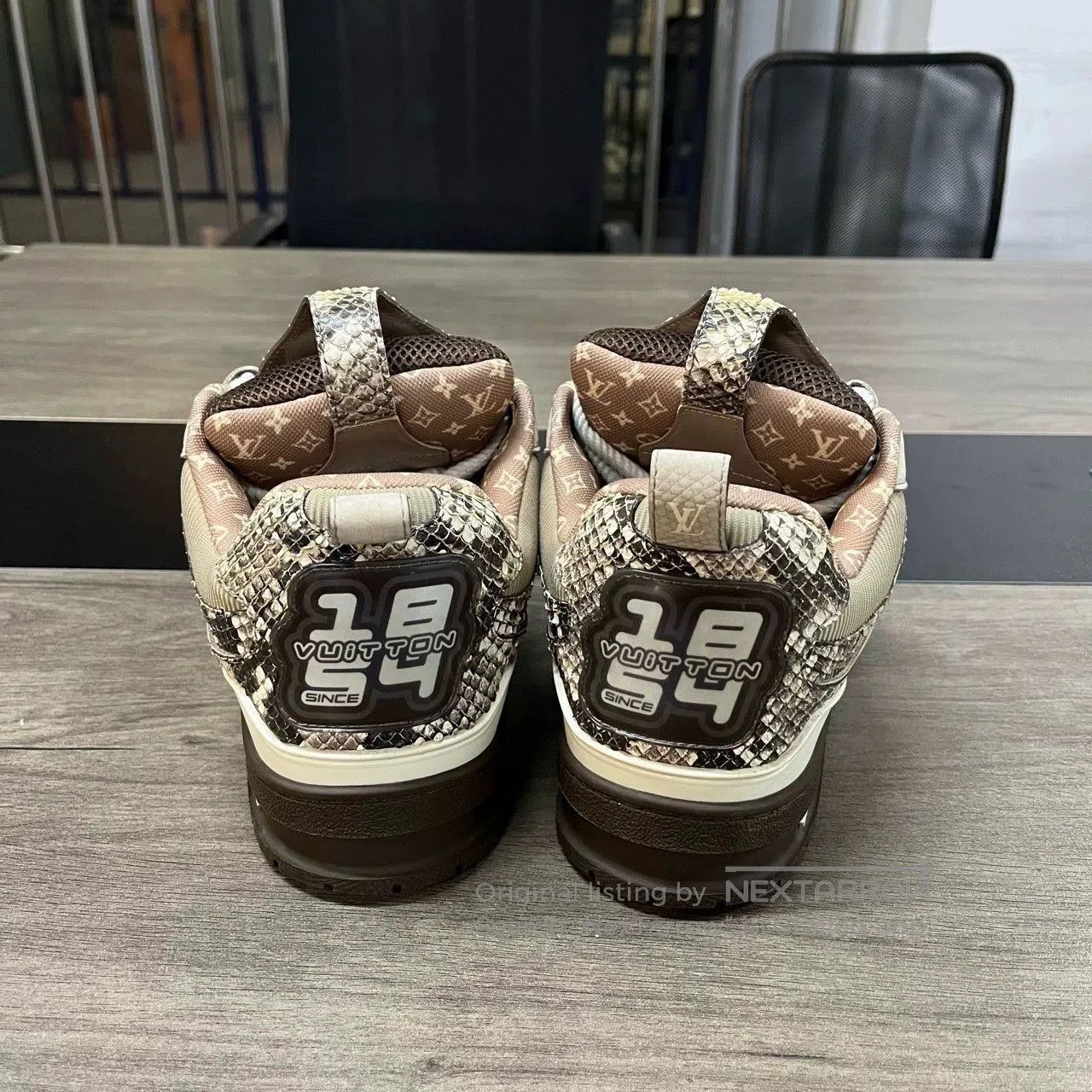 Louis Vuitton LV Skate Brown Snake Print Sneakers. Size US 10.5 / EU 43-44 - 5 Thumbnail