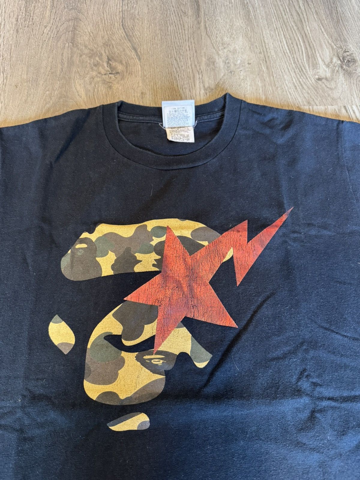 Bape BAPE STAR LOGO BLACK T SHIRT Size US M / EU 48-50 / 2 - 2 Thumbnail