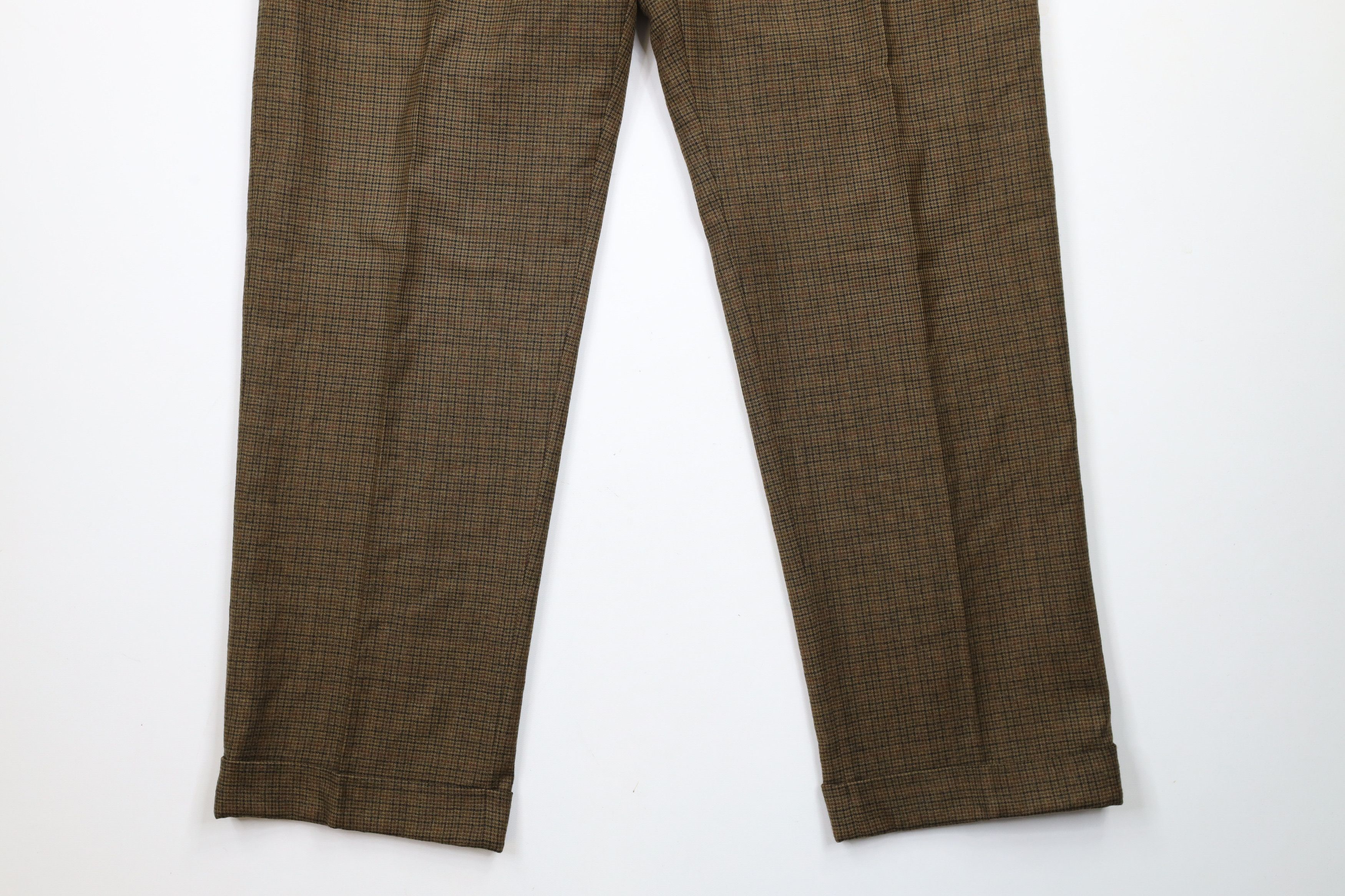 Vintage Vintage 90s Streetwear Wool Wide Leg Chino Pants Houndstooth Size 36 - 4 Thumbnail