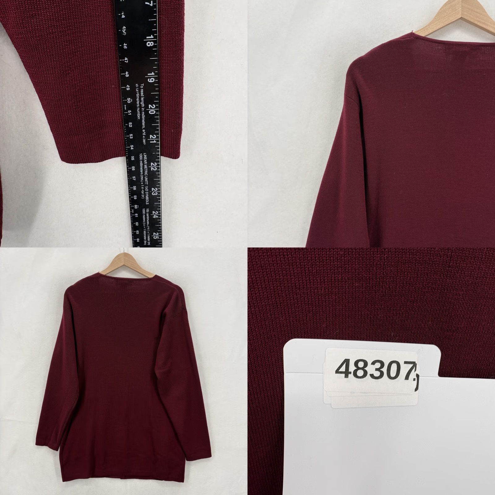 Lands' End Vintage Lands' End Cardigan Sweater Womens M Red 100% Wool V-Neck Button Pocket Knit Size M / US 6-8 / IT 42-44 - 8 Thumbnail