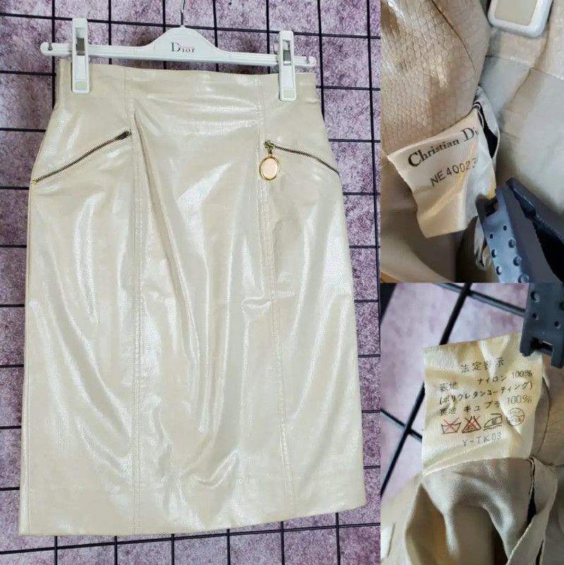 Dior Dior Spring Autumn Midi Skirt in Beige 0089 Size 28" / US 6 / IT 42 - 1 Thumbnail