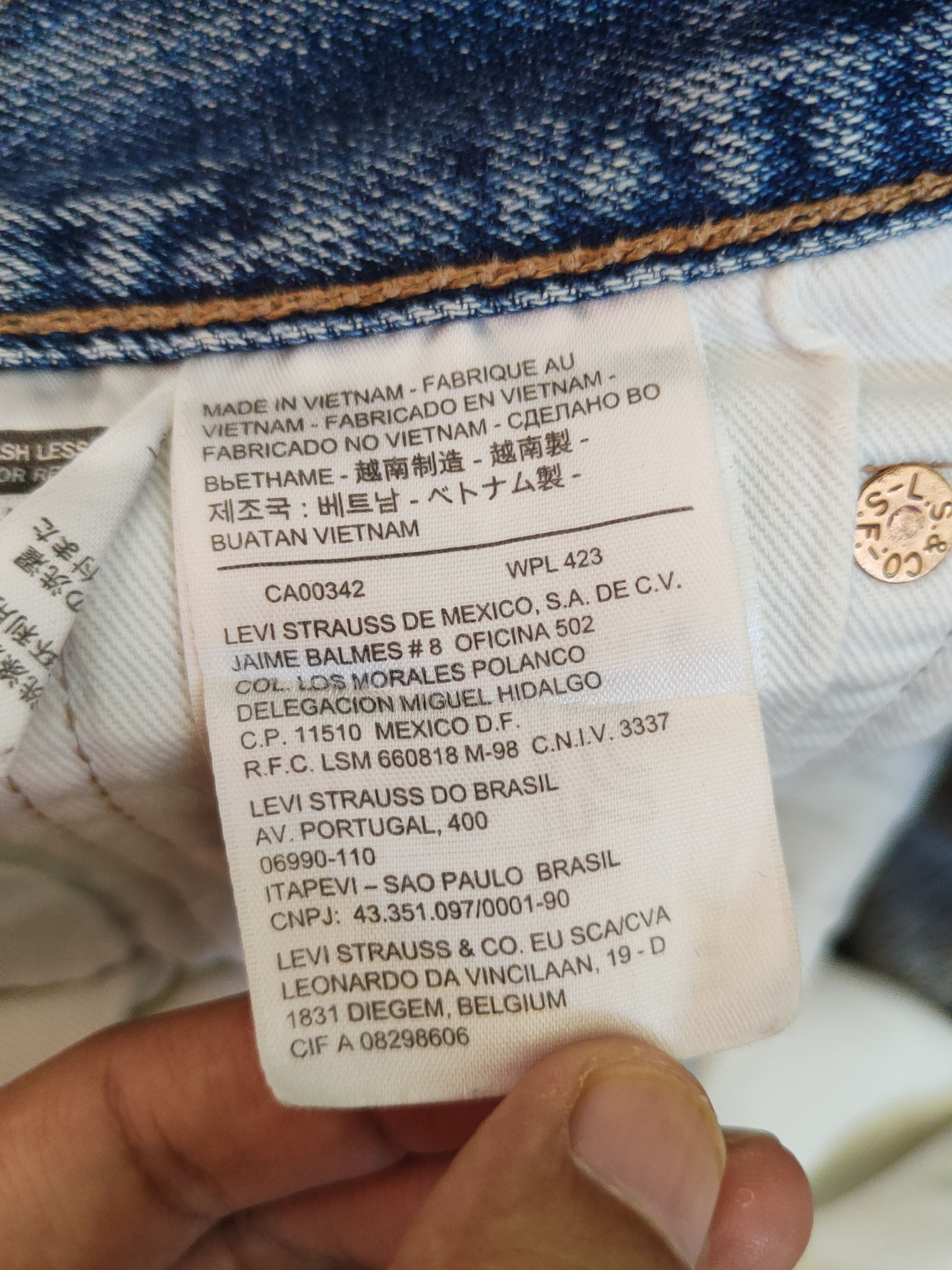 Levi's Levi's Dark Blue Faded Distressed Ripped Jeans #S1647 Size US 34 / EU 50 - 21 Thumbnail