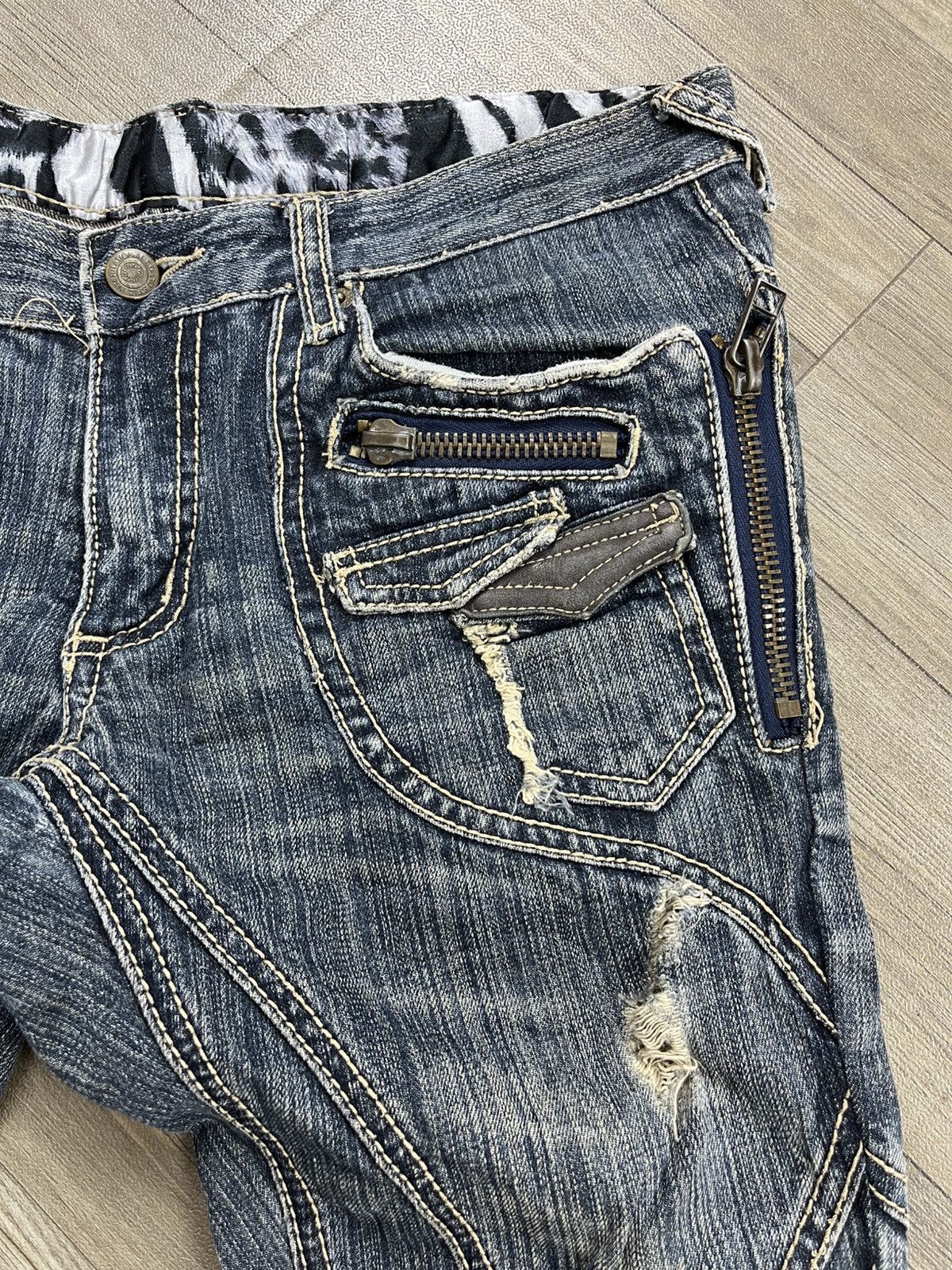Tornado Mart 2000s Tornado Mart Distressed Flared Jeans Lgb Bondage Style Size US 34 / EU 50 - 9 Thumbnail