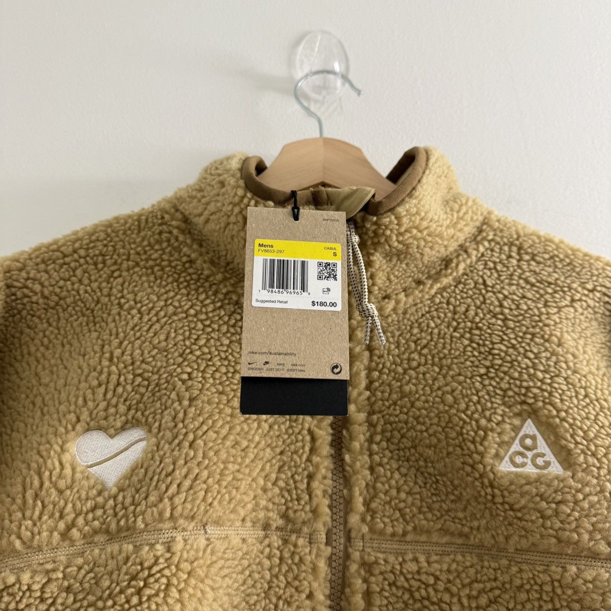 Nike Nike ACG Sherpa Fleece Zip Up Jacket Beige Brown NWT Small Size US S / EU 44-46 / 1 - 4 Thumbnail