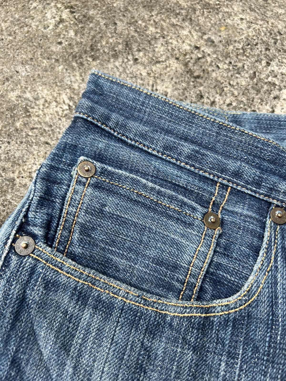 If Six Was Nine Vintage Sugar Canes Selvedge Honolulu Hawaii Distress Jean Size US 30 / EU 46 - 11 Thumbnail