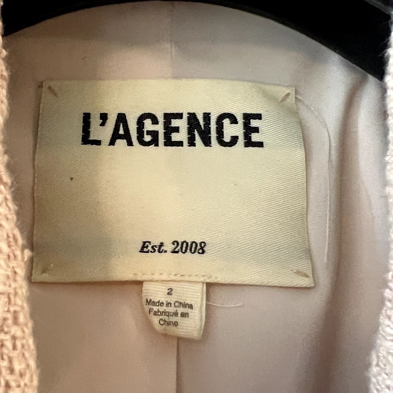 L'AGENCE L'agence Kenzie Petal Light pink Double Breasted Jacket Size XS / US 0-2 / IT 36-38 - 3 Thumbnail