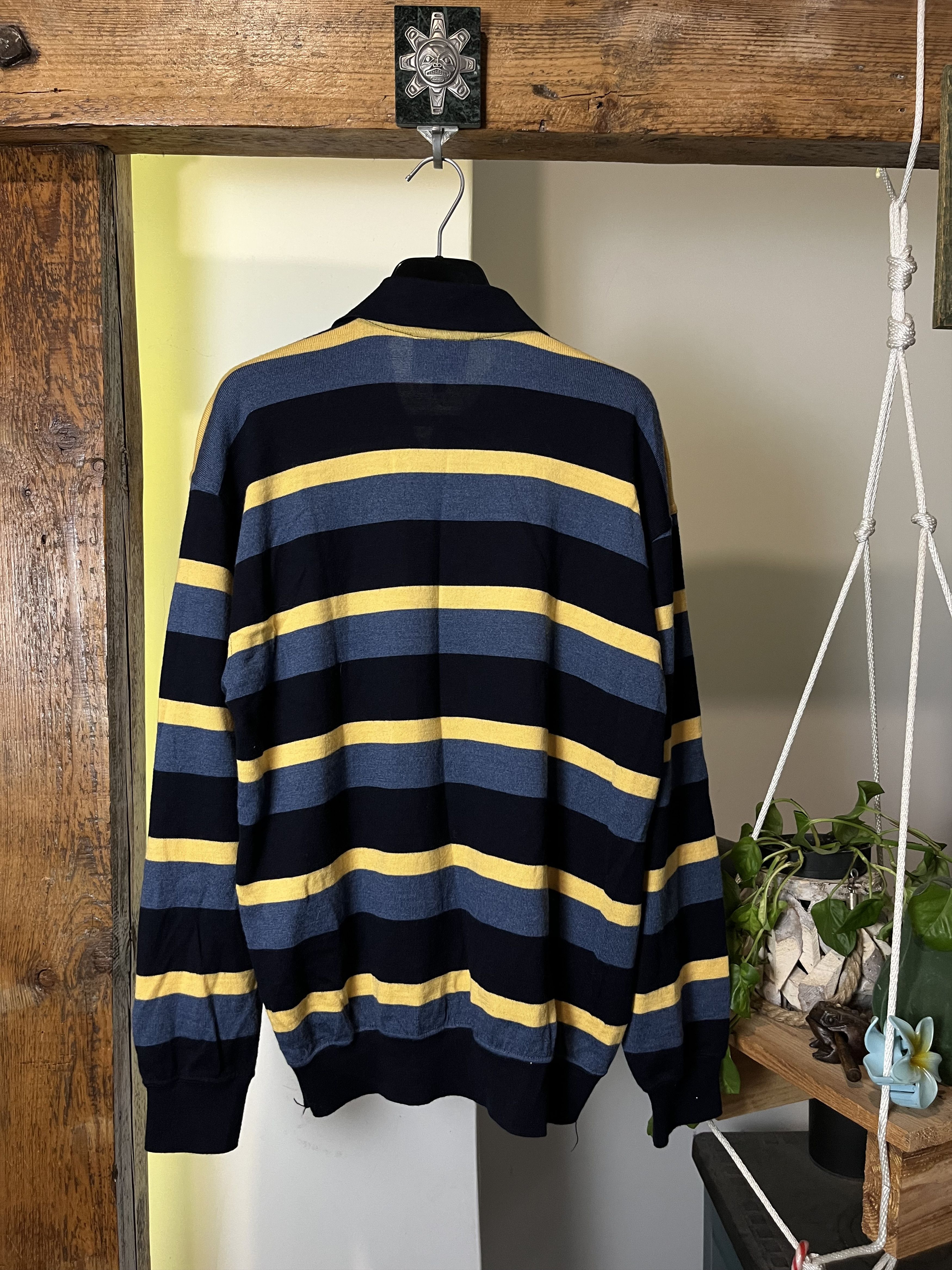 Paul & Shark × Vintage Vintage 90s Paul & Shark Pure New Wool Longsleeve Polo Size US M / EU 48-50 / 2 - 2 Thumbnail