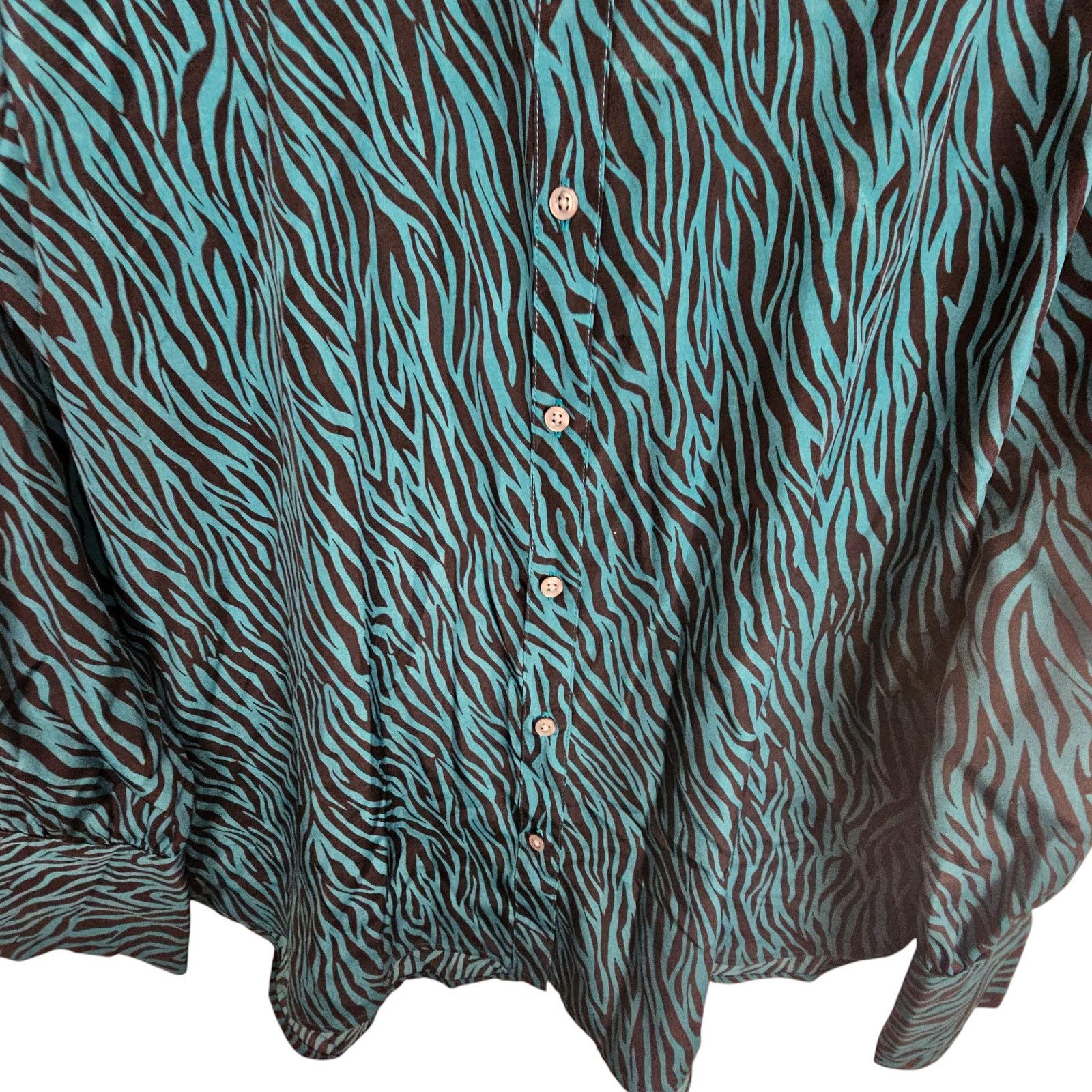 UNTUCKit UNTUCKit Womens Carlyn Zebra Print Shirt Size 14 Career Corp Size XL / US 12-14 / IT 48-50 - 3 Thumbnail