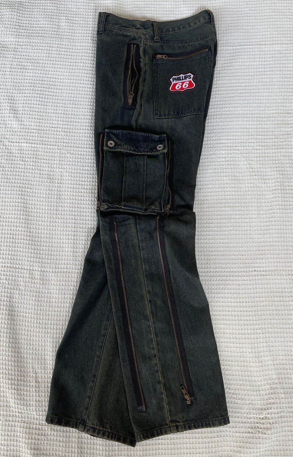 PPFM Vintage Avant Garde🔥PPFM🔥 Zipper Multi Pocket Cargo Jeans Size US 30 / EU 46 - 5 Thumbnail