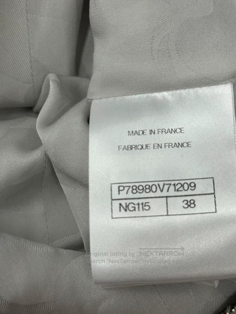 Chanel Chanel 25P white and blue pearl inlaid sequin knitted coat Size XS / US 0-2 / IT 36-38 - 5 Thumbnail